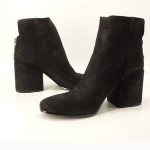 Lucky Brand Ravynn Black Leather Ankle Boots